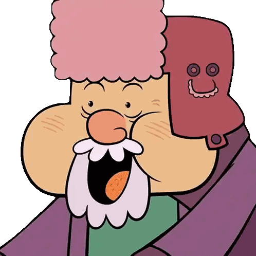 A Cartoon Character With A Beard And A Hat Sticker