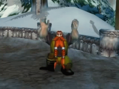 A Cartoon Character With A Beard Is Sitting On The Ground GIF