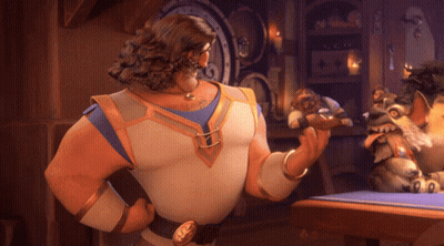 A Cartoon Character With A Beard Is Standing In A Room With A Dog GIF