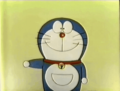 A Cartoon Character With A Bell Around His Neck Is Smiling And Waving GIF