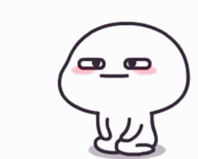 A Cartoon Character With A Big Head And A Small Body Is Sitting Down And Making A Funny Face . GIF