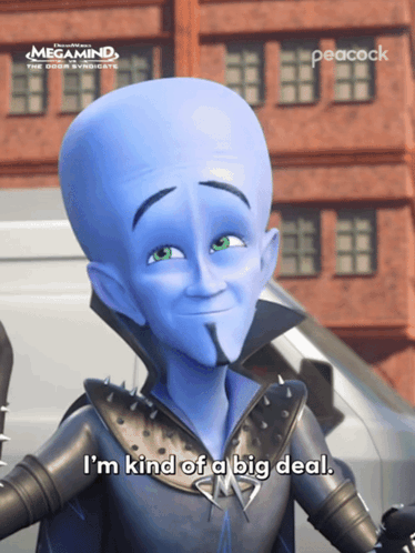 A Cartoon Character With A Big Head Says I 'M Kind Of A Big Deal GIF
