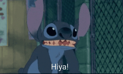 A Cartoon Character With A Big Mouth And The Words Hiya On The Bottom . GIF