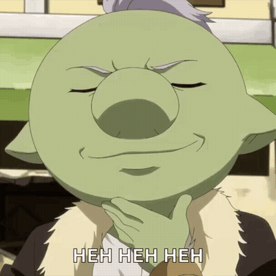 A Cartoon Character With A Big Nose And The Words Heh Heh Heh Below Him GIF