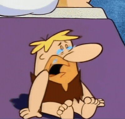 A Cartoon Character With A Big Nose Is Crying GIF