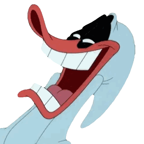 A Cartoon Character With A Big Smile On His Face Sticker