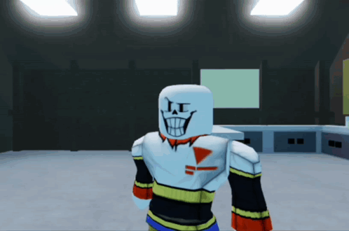 A Cartoon Character With A Big Smile On His Face And The Letter I On His Chest GIF