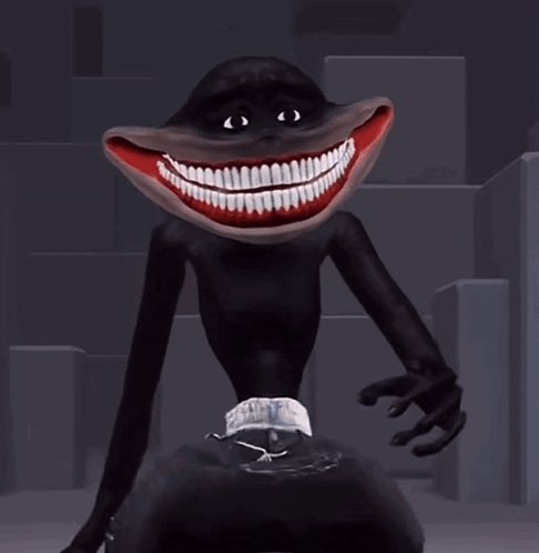 A Cartoon Character With A Big Smile On His Face Is Wearing A Diaper GIF