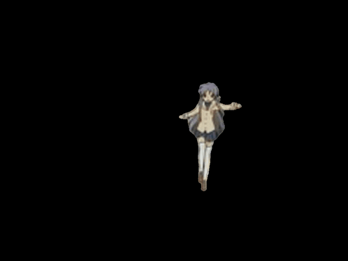 A Cartoon Character With A Black Background Is Flying Through The Air GIF