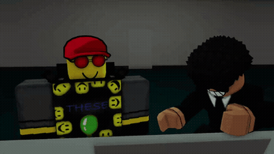 A Cartoon Character With A Black Shirt That Says These On It GIF