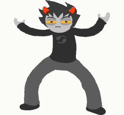 A Cartoon Character With A Black Shirt With A Cancer Symbol On It GIF