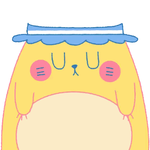 A Cartoon Character With A Blue Cloud On His Head Sticker