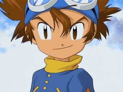 A Cartoon Character With A Blue Hat And Goggles On His Head GIF