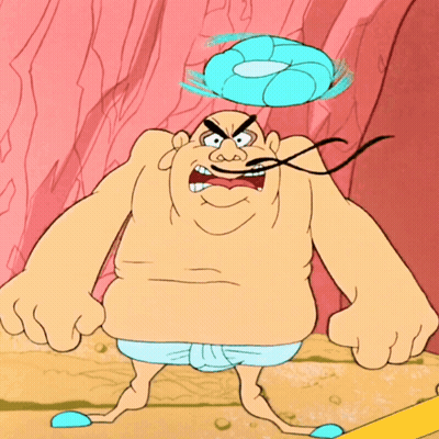 A Cartoon Character With A Blue Headband And A Mustache GIF