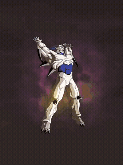 A Cartoon Character With A Blue Shirt On Is Standing In A Pink Background GIF