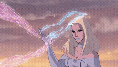 A Cartoon Character With A Butterfly On Her Head GIF