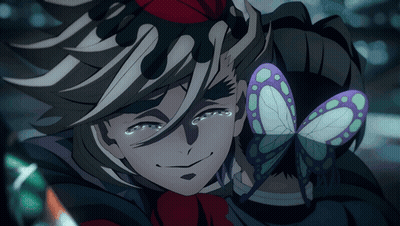 A Cartoon Character With A Butterfly On His Arm GIF