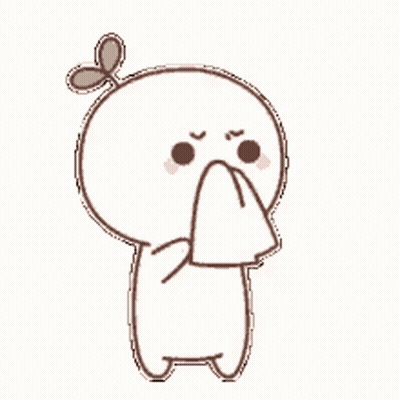 A Cartoon Character With A Butterfly On His Head Is Covering His Mouth With His Hand . GIF