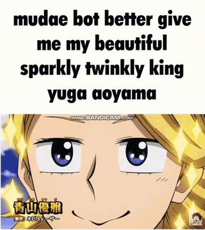 A Cartoon Character With A Caption That Says Mudae Bot Better Give Me My Beautiful Sparkly Twinkly King GIF