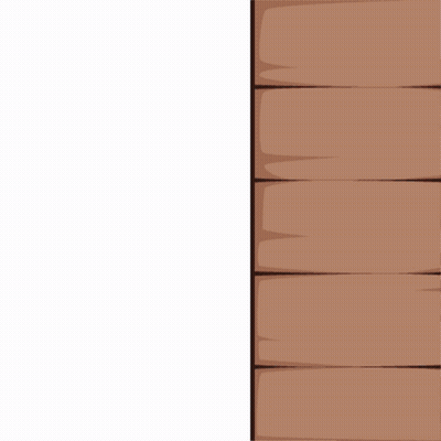 A Cartoon Character With A Cat On His Head Peeking Over A Wooden Wall GIF