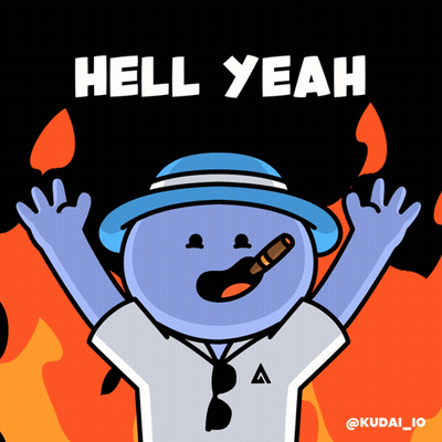 A Cartoon Character With A Cigar In His Mouth And The Words Hell Yeah GIF