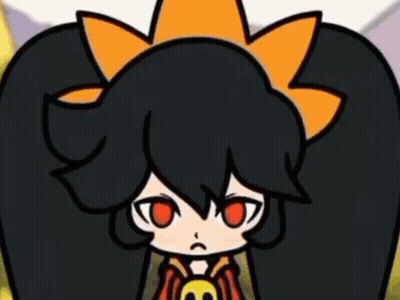 A Cartoon Character With A Crown On Her Head Is Holding A Black Ball In Front Of Her Face . GIF