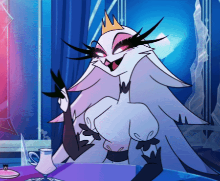 A Cartoon Character With A Crown On Her Head Is Smiling GIF