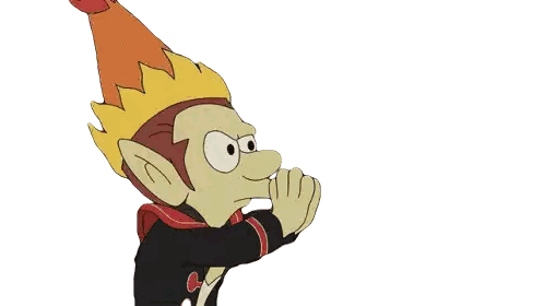 A Cartoon Character With A Crown On His Head Is Blowing Flames Out Of His Mouth Sticker