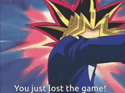 A Cartoon Character With A Crown On His Head Says " You Just Lost The Game " GIF