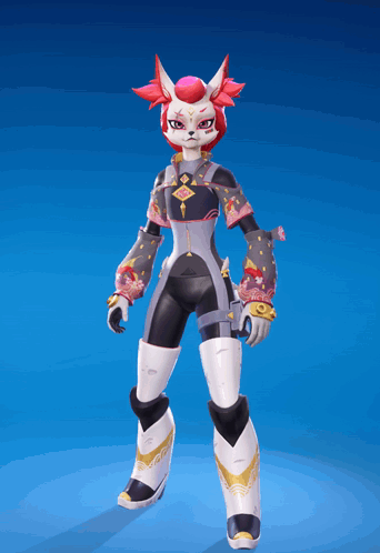 A Cartoon Character With A Fox 'S Head And Red Hair GIF