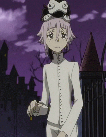 A Cartoon Character With A Frog On His Head Is Standing In Front Of A Castle GIF