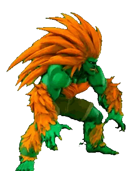 A Cartoon Character With A Green Body And Orange Hair Is Standing On A White Background Sticker
