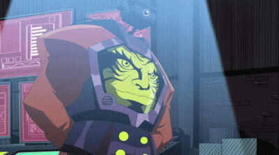 A Cartoon Character With A Green Face Is Standing In Front Of A Monitor That Says 000 GIF
