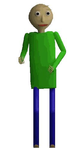 A Cartoon Character With A Green Shirt And Blue Pants Is Standing With His Arms Crossed Sticker