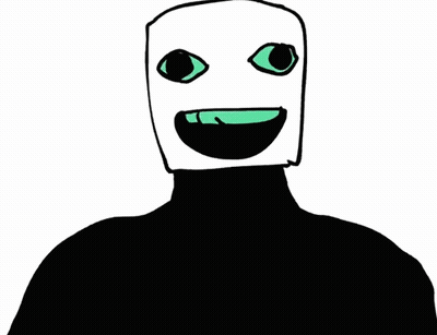 A Cartoon Character With A Green Tongue Sticking Out . GIF