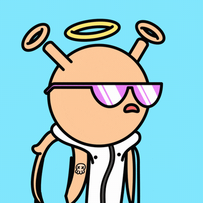 A Cartoon Character With A Halo On His Head GIF