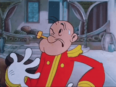 A Cartoon Character With A Hammer In His Mouth Is Making A Face GIF