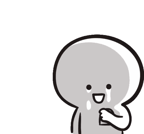 A Cartoon Character With A Heart In His Hand And A Crying Face Sticker