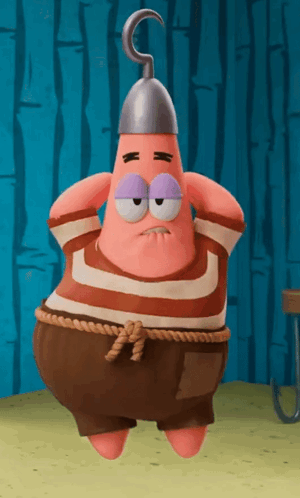 A Cartoon Character With A Hook On His Hat GIF