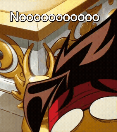 A Cartoon Character With A Huge Mouth And The Words Nooo On It GIF