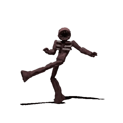 A Cartoon Character With A Large Mouth Is Dancing On One Leg . Sticker