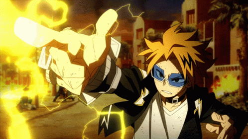 A Cartoon Character With A Lightning Bolt Coming Out Of His Finger GIF