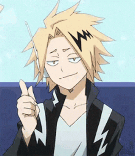 A Cartoon Character With A Lightning Bolt On His Jacket Is Holding A Pencil In His Hand . GIF