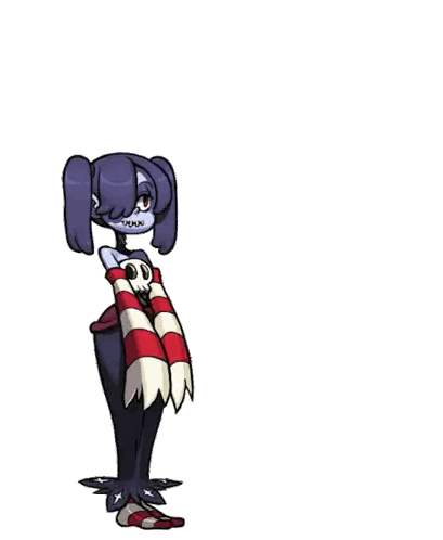 A Cartoon Character With A Long Neck And Arms Sticker