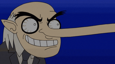 A Cartoon Character With A Long Nose And A Big Smile On His Face GIF