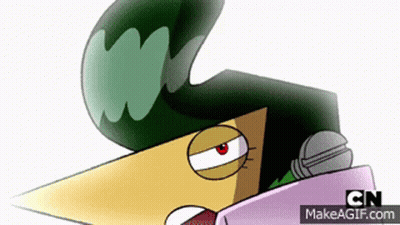 A Cartoon Character With A Microphone And The Cn Logo GIF