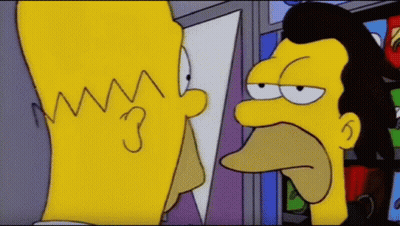 A Cartoon Character With A Mustache And A Number 3 On His Face GIF