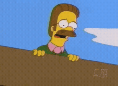 A Cartoon Character With A Mustache And Glasses Is Looking At The Camera With His Mouth Open . GIF