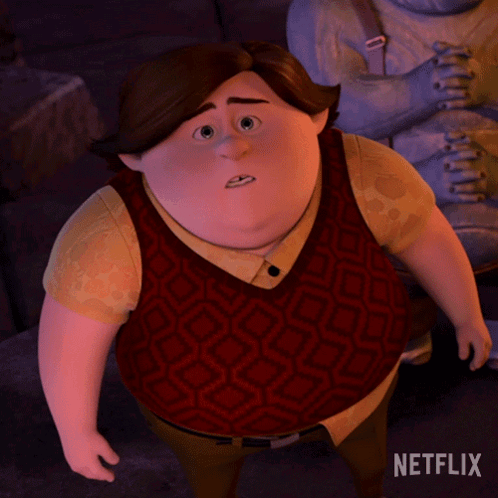 A Cartoon Character With A Netflix Logo In The Corner GIF