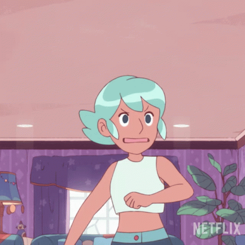 A Cartoon Character With A Netflix Logo On The Bottom Right GIF